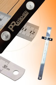 Resim pratikmen Hassas Ayarlanabilir Çizme, İşaretleme Ve Sabitleme Cetveli 30 Cm 