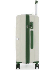 Resim Mçs Bavul Orta Ve Kabin 2li Set Kırılmaz Silikon Valiz V374 Kemik/haki Kemik 