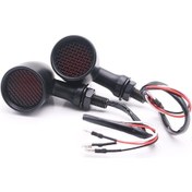 Resim Sones Z008 1 Çift 12v Modifiye Evrensel Motosiklet Led Dönüş Sinyali, Açık Renk: Kırmızı Işık Siyah 