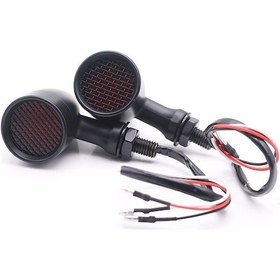 Resim Sones Z008 1 Çift 12v Modifiye Evrensel Motosiklet Led Dönüş Sinyali, Açık Renk: Kırmızı Işık Siyah 