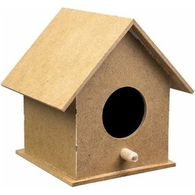 Resim Ahşap Kuş Evi Kuş Yuvası 10 Cm X 10 Cm X 12 Cm 