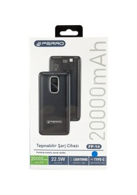 Resim Ferro Fp-14 20.00 Mah Dijital Göstrergeli Powerbank Renkli 