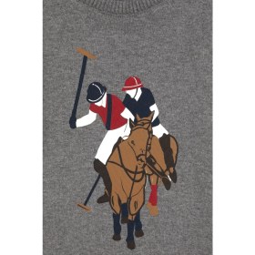 Resim U.s. Polo Assn. Erkek Çocuk Gri Melanj Kazak /triko 50317149-VR086 