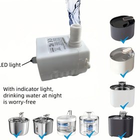 Resim Ultra-Sessiz USB Güçlü Evcil Hayvan Su Pompası LED Göstergeli - Kedi & Köpek Çeşmeleri, Balık Tankları İçin Mükemmel | Yüksek Verimli Mini Daldırma Dağıtıcı 