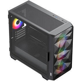 Resim DRAGOS Diamond 4x ARGB Fan USB 3.0 600W 80+ Plus Mesh Tempered Glass mATX Oyuncu Bilgisayar Kasası 