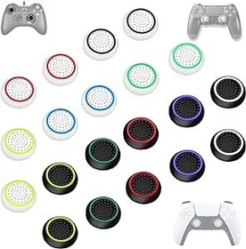 Resim 20 adet Thumbstick Caps Grip Set Xbox One, PS4, PS5 Controller aksesuarı, Sticks Joystick koruma başlıkları 