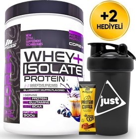 Resim Mustang Nutrition Core+ Series Isolate Whey Protein Tozu 900 Gr 30 Servis Yaban Mersinli Kek + Shaker + Protein Kahve Hediyeli Blueberry 