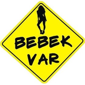Resim Sticker Master Arabada Bebek Var Sticker Oto Motor Pc Etiket 