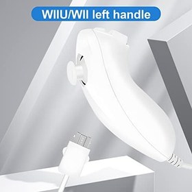Resim 2 Stück Nunchuk-Controller Kit für Wii: Remote Nunchuk-Joystick Gamepad Kontroller Fernbedienung Nunchuck-Controller Joystick Ersatz Controller Kompatibel mit Konsole Wii-Videospiel - Weiß 