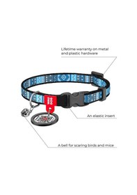 Resim Collar Qr Pasaportlu Ethno Kedi Boyun Tasması Çok Renkli 20-30 CM 