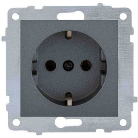 Resim Ovivo Füme Topraklı Priz Çerçevesiz 