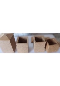 Resim Hobi Adn Dekoratif Ve Kullanım Baharatlık Set Ahşap Mdf Ham Cnc Kesim El Yapım Ahşap 