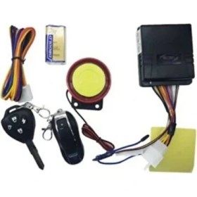 Resim Hsgl Motorsiklet Alarm Seti 120DB Uzaktan Çalıştırma Anti-Hırsızlık Motosiklet Bisiklet Su Geçirmez Araba Parçaları Uzaktan Başlangıç Kiti Için Araba 