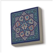 Resim Anadolu Selçuklu Çini Motifi Baskılı Taş Magnet 5x5 