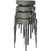 Resim ekipmetal Tabure Kumaş Yeşil ( 4 Adet ) 