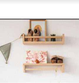 Resim Yeşilyurt Orman Ürünleri 50cm Montessori Kitaplık Düzenleyicisi Raf 