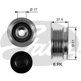 Resim GATES OAP7072 Alternator Kasnagi (Volkswagen: Golf IV-Golf V-Bora-Jetta-Polo 1.9Tdi-Crafter 2.5Tdi/ Audi: A (WF216174) 