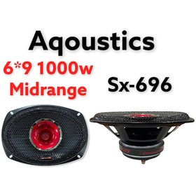 Resim Aqoustics Sx-696 Profosyonel 6X9 Oval Midrange Dahili Tweeter. 