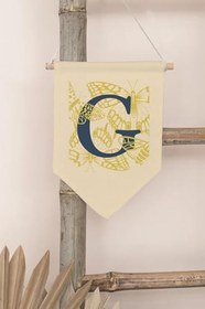 Resim Postifull Çocuk Odası Dekor, Duvar Süsü, Ahşap Bebek Odası Dekor, Canvas Flama, Lacivert Ve Sarı Çiçek Desenli;70 X 100 Renkli - 7 