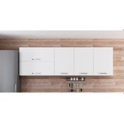 Resim Minar 240 Cm Mutfak Dolabı Beyaz 240-B2-Üst Modül Beyaz 