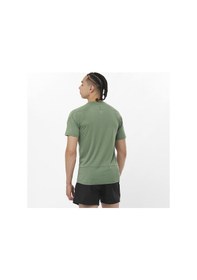Resim Salomon Cross Run Erkek Koşu Tişört Laurel Wreath Lc2195000 Yeşil 