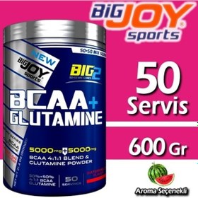 Resim Bigjoy Big2 Hem Bcaa + Hem Glutamin 2'Si 1 Arada 50 Servis 600 Gr-Karpuz Aromalı 