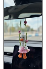 Resim ikiz desing El Yapımı Örgü Oto Dikiz Aynası Süsü 