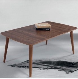 Resim 60X100 Cm Ahşap Ayaklı Orta Sehpa Ceviz A1 