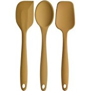 Resim Kitchen Design Lab Büyük Boy Yanmaz Silikon Sarı Spatula Ve Kaşık Seti 3 Model 