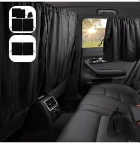 Resim Xuweiwei Set Of 3 Araç Perdesi Siyah Suv Cam Kaplamaları Yolculuk Kamp Uyku İçin Siyahout 