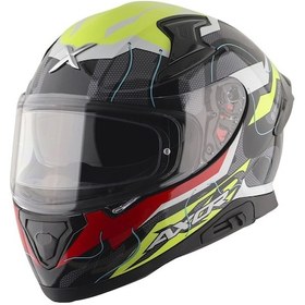 Resim Axor Apex/Turbine2 E Full Face Kask Parlak Kırmızı - Sarı 