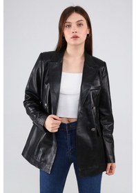 Resim Kadın Hakiki Deri Ceket (545081290) 
