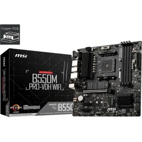 Resim Timion Msı B550M Pro-Vdh Wıfı Ddr4 4400MHZ 1xvga 1xhdmı 1xdp 2xm.2 USB 3.2 Matx Am4 (Amd 5000 ve 3000 Seri 