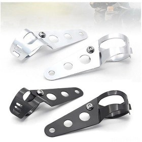 Resim Dofolink Motorcycle Far Ve Sinyal Lambası Taşıyıcı, Siyah Metal, Açı Ayarlanabilir, 35-43mm Borular İçin, Suzuki Kawasaki Uyumlu, 1 Adet 