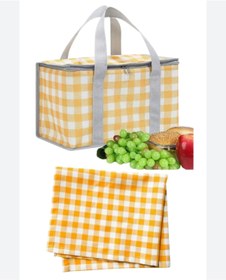 Resim ARCET Sarı Piknik Çantası Termos 33x22x22 cm 