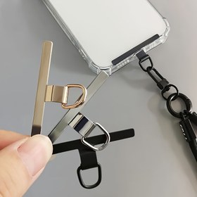 Resim 1 adet Paslanmaz Çelik Askı Bağlantısı, Cep Telefonu Kayıp Önleyici Bağlama Kayışı Yama, Cep Telefonu Kılıfı için Kullanılır - Dayanıklı ve Güvenli Aksesuar 