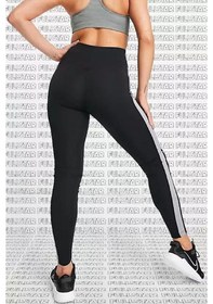 Resim Nike One Dri Fit Color Block Leggings Toparlayıcı 2 İç Cepli Siyah Gri Tayt Siyah 