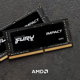 Resim Kingston Fury Impact 16 GB (2x8 Gb) 2933 Mhz Ddr4 CL17 Dizüstü Bilgisayar Bellek Kiti, 2 KF429S17IBK2/16 ile 
