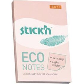 Resim Hopax Stıckn Yapışkanlı Not Kağıdı 100 Yp 76X51 Eco Patel Pembe 2 
