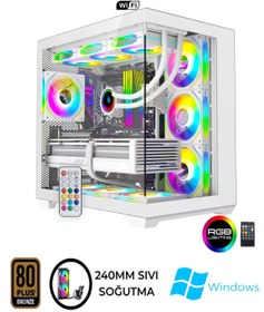 Resim Apphirex REBİTRH W50 Ryzen 5 5500 | 32GB RAM | 1TB M2 SSD | RX580 8GB | Sıvı Soğutmalı Beyaz Oyuncu Bilgisayarı Hazır Sistem 