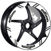 Resim Tvs Wego 110 2012-22 Uyumlu Beyaz Geniş Jant Şeridi 