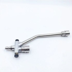 Resim Geeksen Stainless Steel 1/4 Hızlı Bağlantı, Köpük Ve Su Püskürtme İki İşlevli Yüksek Basınçlı Araba Yıkama Lanse Atar Aksesuarı 