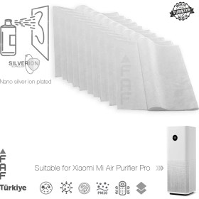 Resim Faf 10 Adet Xiaomi Air Purifier Pro Uyumlu Gümüş Iyonlu Elektrostatik Toz Tutucu Ön Filtre 