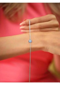 Resim Brezza Lusso Jewelry Gümüş Taşlı Nazar Gözlü Kadın Bileklik 48496213 