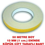 Resim Çift taraflı köpükbant 50 m. uzunlukta (10 mm-1 cm eninde) 
