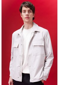 Resim DeFacto Regular Fit Polo Yaka Çıtçıt Kapamalı Cepli Gömlek Ceket B4515AX24SPGR259 