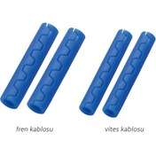 Resim Brakco Bisiklet Kablo Koruma - Mbp-49/50, 4'lü Set, Mavi 