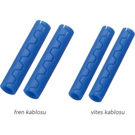 Resim Brakco Bisiklet Kablo Koruma - Mbp-49/50, 4'lü Set, Mavi 