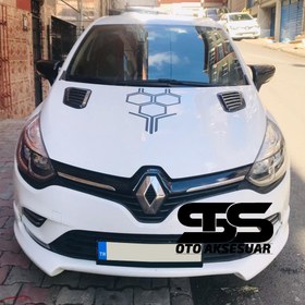 Resim STS Oto Aksesuar Renault Clio 4 Uyumlu Piano Black Kaput Üstü Havalandırma Izgarası 