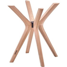 Resim Masifart Stember Poli Tek Göbek 4 Lü Ayak Cilasız Ham Ahşap 